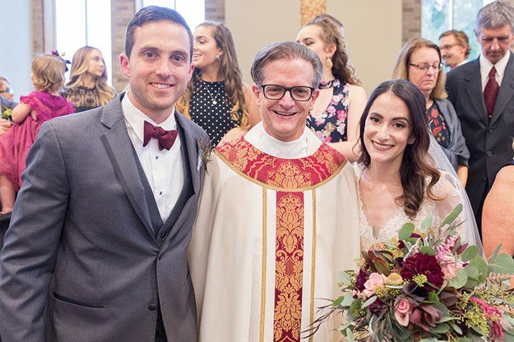 Everything about our experience perfectly embodies what it means to be a part of the St. John JAV目录 College family. -David '13 and Caitlin '15 Van Gorder with Father Mannara